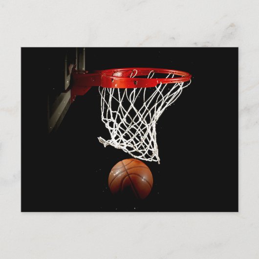 Basketball Ball & Net Briefkaart (Voorkant)