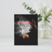 Basketball Ball & Net Briefkaart (Staand voorkant)