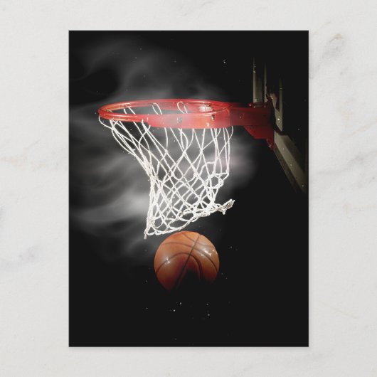Basketball Ball & Net Briefkaart (Voorkant)