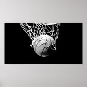 Basketball Ball & Net Print Poster (Voorkant)