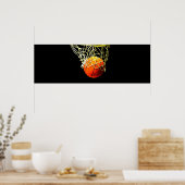 Basketball Ball & Net Print Poster (Keuken)