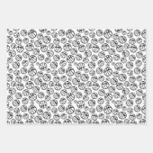 Basketball Ball Pattern Black and White Name Inpakpapier Vel (Voorkant 3)