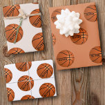 Basketball Ball Pattern Kinder Name Birthday Wrapp Inpakpapier Vel<br><div class="desc">Kinder naam Basketball Ball Pattern Birthday Wrapping Paper Sheets. Personaliseer met jouw naam of verwijder de tekst.</div>