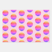 Basketball Ball Pattern Roze Kinder naam Sport Inpakpapier Vel (Voorkant 2)
