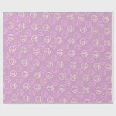 Basketball Ball Pink Patroonsport Cadeaupapier (Vlak)