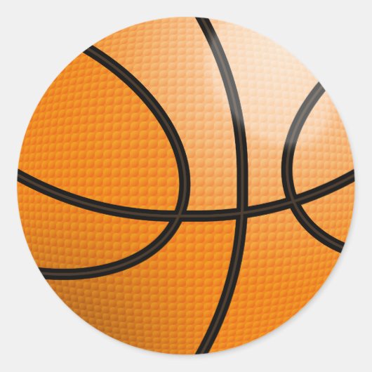 Basketball Ball Ronde Sticker (Voorkant)
