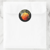 Basketball Ball Ronde Sticker (Tas)
