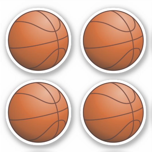 Basketball Ball set 4 Sticker (Voorkant)