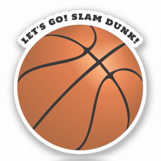 Basketball Ball-sport Sticker (Voorkant)