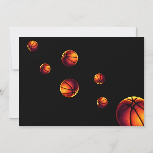 Basketball Ball Sportfoto Birthday Bedankkaart (Achterkant)