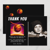 Basketball Ball Sportfoto Birthday Bedankkaart (Voorkant / Achterkant)