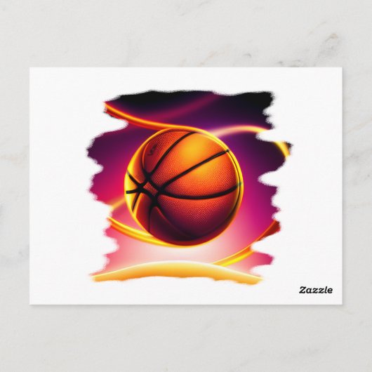 Basketball Ball Sportfoto Birthday Dank je Briefkaart (Achterkant)