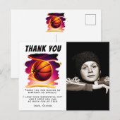 Basketball Ball Sportfoto Birthday Dank je Briefkaart (Voorkant / Achterkant)