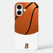Basketball Ball Sportmonogram Case-Mate iPhone Case (Achterkant)