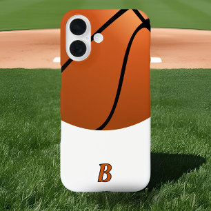 Basketball Ball Sportmonogram iPhone 16 Hoesje