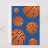 Basketball Ball Sports Birthday Foto Bedankkaart (Achterkant)