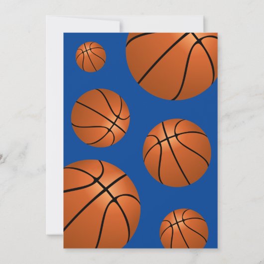 Basketball Ball Sports Birthday Foto Bedankkaart (Achterkant)