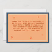 Basketball Ball Sports Birthday Foto Bedankkaart (Achterkant)