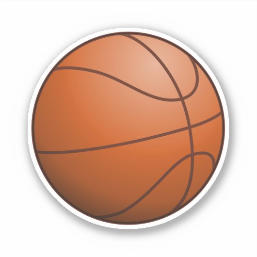 Basketball Ball Sticker (Voorkant)