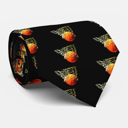 Basketball Ball Stropdas (Opgerold)