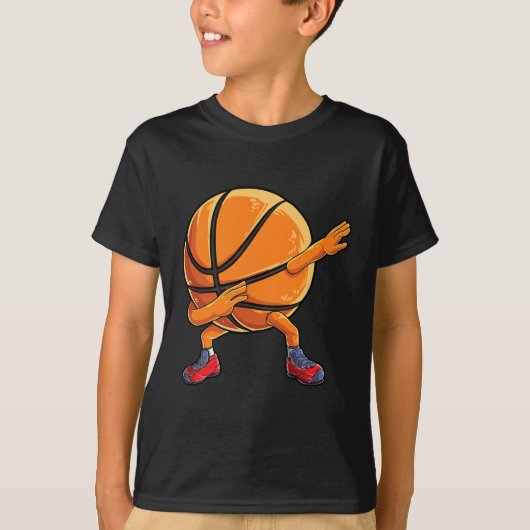 Basketball Ball T Kinder jongens Dab Dance Gift T-shirt (Voorkant)