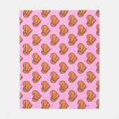 Basketball Ball Texture In Heart Shape - Pattern Fleece Deken (Voorkant)
