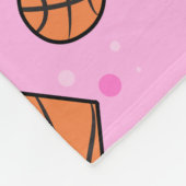Basketball Ball Texture In Heart Shape - Pattern Fleece Deken (Hoek)