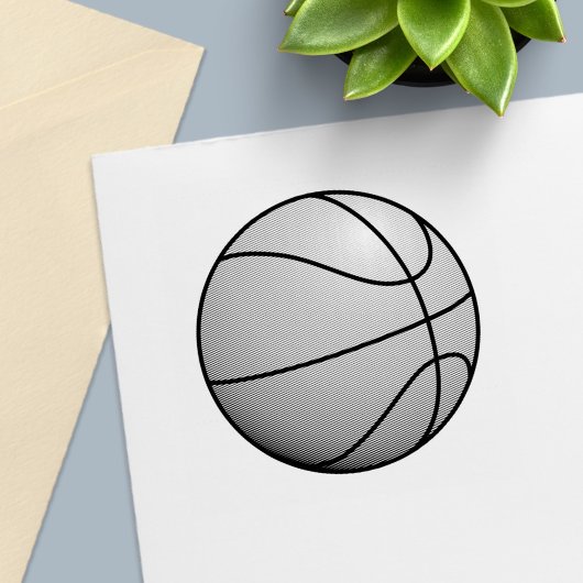 Basketball Ball Zelfinktende Stempel