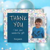 Basketball Balls Blue Boy Foto Dank je verjaardag Briefkaart