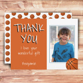 Basketball Balls Boy Foto Dank u voor de verjaarda Briefkaart