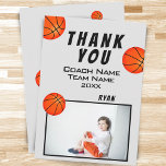 Basketball Balls Foto Hartelijk dank Coach Kaart<br><div class="desc">Basketball Balls Foto Dank u Coach Kaart. Basketball bedankt je buskaart met foto,  dank je tekst,  coach name,  teamnaam,  jaar,  spelersnaam en basketbalballen. Pas de kaart aan met namen en jouw tekst.</div>
