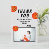 Basketball Balls Foto Hartelijk dank Coach Kaart (Staand voorkant)