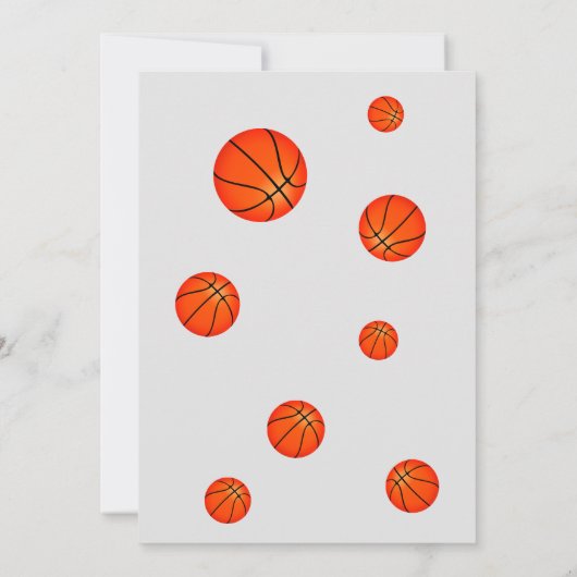 Basketball Balls Foto Hartelijk dank Coach Kaart (Achterkant)