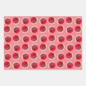 Basketball Balls Kinder naam Roze kerstmis Inpakpapier Vel (Voorkant 2)