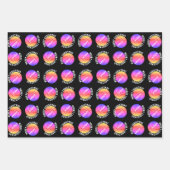 Basketball Balls Kinder naam Roze kerstmis Inpakpapier Vel (Voorkant 2)