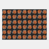 Basketball Balls Kinder naam Sports Merry Kerstmis Inpakpapier Vel (Voorkant 3)