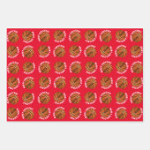 Basketball Balls Kinder naam Sports Merry Kerstmis Inpakpapier Vel (Voorkant 2)