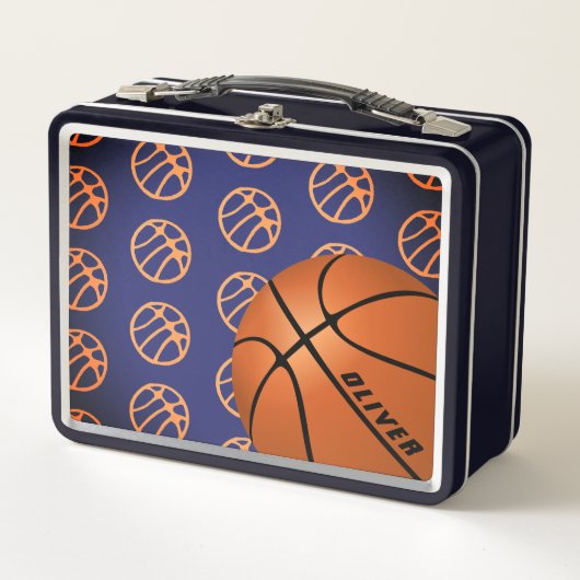 Basketball Balls Pattern Sportnaam Boy (Voorkant)