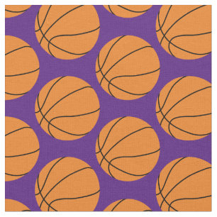 Basketball Balls Sports Paars Stof