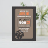 BASKETBALL Bar Mitswa Invitation Party Kaart (Staand voorkant)