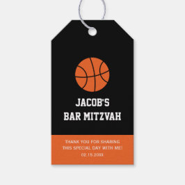 Basketball Bar Mitzvah Cadeaulabel