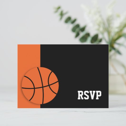 Basketball Bar Mitzvah RSVP (Staand voorkant)
