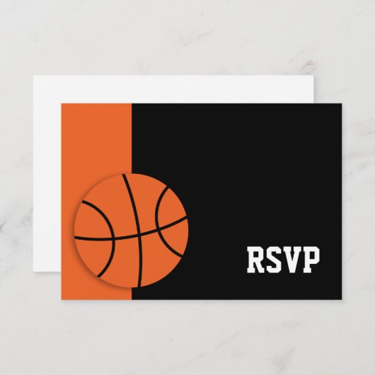 Basketball Bar Mitzvah RSVP (Voorkant / Achterkant)