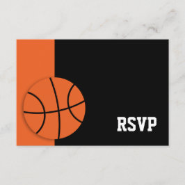 Basketball Bar Mitzvah RSVP Kaartje