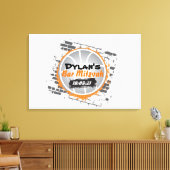 Basketball Bar Mitzvah Sign In Memory Board Canvas Afdruk (Insitu (Woonkamer))