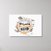 Basketball Bar Mitzvah Sign In Memory Board Canvas Afdruk (Voorkant)