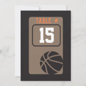 BASKETBALL Bar Mitzvah Table Separcard Kaart (Achterkant)