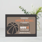 BASKETBALL Bar Mitzvah Uitnodiging (Staand voorkant)