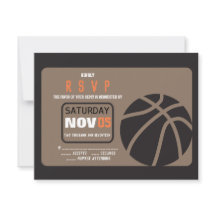 BASKETBALL Bar Mitzvah Uitnodigingskaart