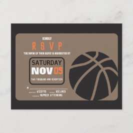 BASKETBALL Bar Mitzvah Uitnodigingskaart Kaart